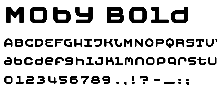 Moby Bold font